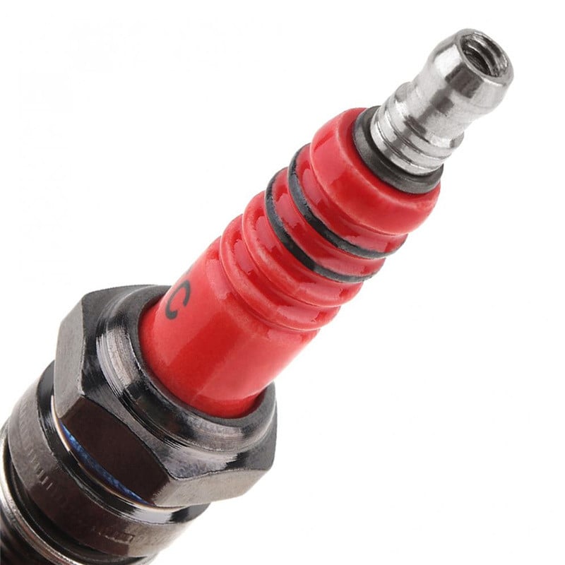 1 gab Motociklu aizdedzes sveces D8TJC Daudzleņķa aizdedzes sveces, sarkanā galva priekš CG 125cc 150cc 200cc 250cc platīna sprauslas dzirksteļu piederumi