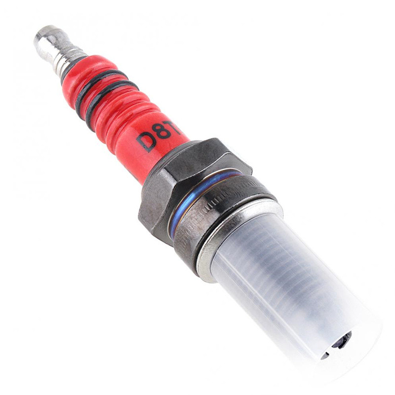 1 gab Motociklu aizdedzes sveces D8TJC Daudzleņķa aizdedzes sveces, sarkanā galva priekš CG 125cc 150cc 200cc 250cc platīna sprauslas dzirksteļu piederumi