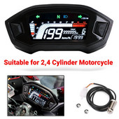 Univerzalno za 1,2,4 cilindra 10000 RPM motocikla LCD zaslon Brzinomjer Odemetar Tahometar s digitalnim senzorom Panel Meter