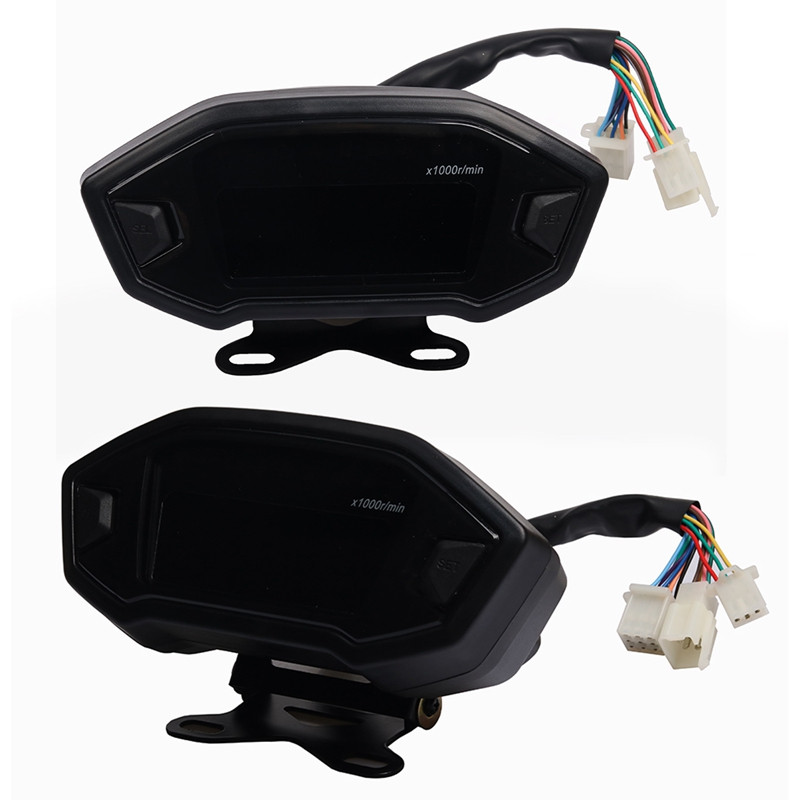 Univerzalno za 1,2,4 cilindra 10000 RPM motocikla LCD zaslon Brzinomjer Odemetar Tahometar s digitalnim senzorom Panel Meter