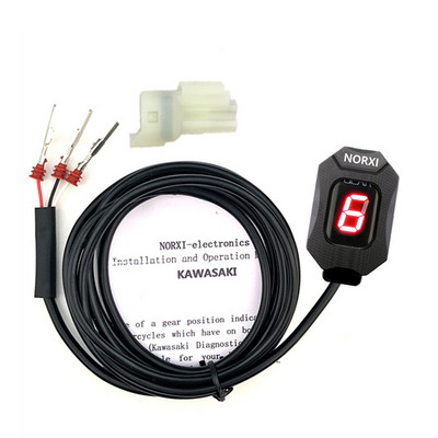 Indicator de viteză de motocicletă pentru Kawasaki ER6N V650 Ninja 300 Z1000SX Afișaj de viteze de motocicletă Ecu Montare directă Vitezometru de afișare cu 6 nivele