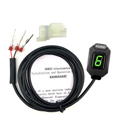 Motorkerékpár váltójelző Kawasaki ER6N V650 Ninja 300 Z1000SX Moto Gear Display Ecu közvetlen rögzítésű 6 szintes kijelzős sebességmérőhöz