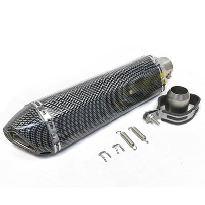 470 mm dlhé motocyklové výfukové potrubie 51 mm s tlmičom výfuku Moto Bike Pot Escape pre Dukati 696 848 Tmax 500 530 CRF 230 Vespa NC750X