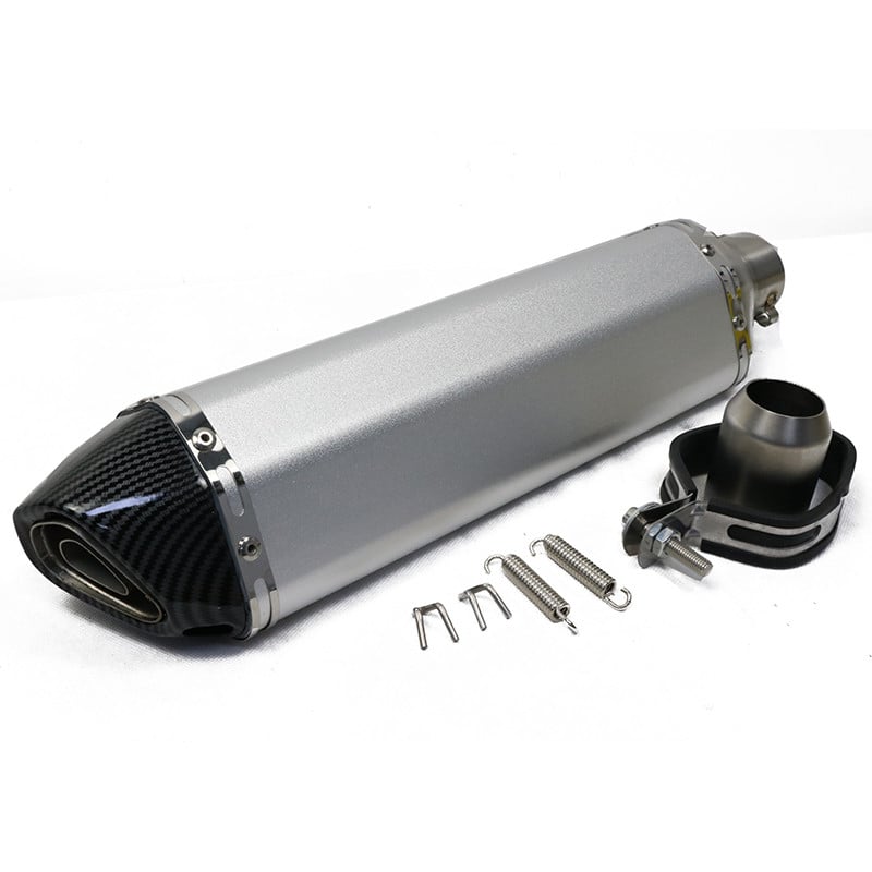 470 mm dlhé motocyklové výfukové potrubie 51 mm s tlmičom výfuku Moto Bike Pot Escape pre Dukati 696 848 Tmax 500 530 CRF 230 Vespa NC750X