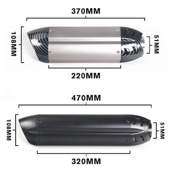 51mm Εξάτμιση Μοτοσικλέτας Mivv Σιγαστήρα Pipe Escape moto GY6 Scooter Pit Dirt Bike Pipe Για Kawasaki er6n sv650 crf 230 Z800 MT07