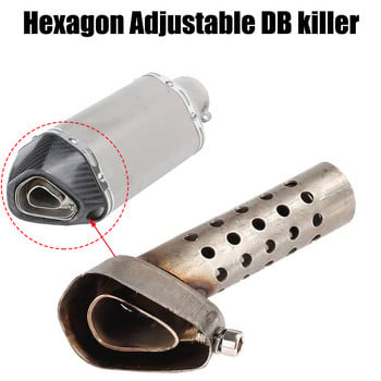 Δωρεάν αποστολή Μοτοσικλέτας DB Killer Exhaust Pipe Adjustable Silencer Motocross Muffler 42mm 45mm 48mm For Akrapovic Exhaust