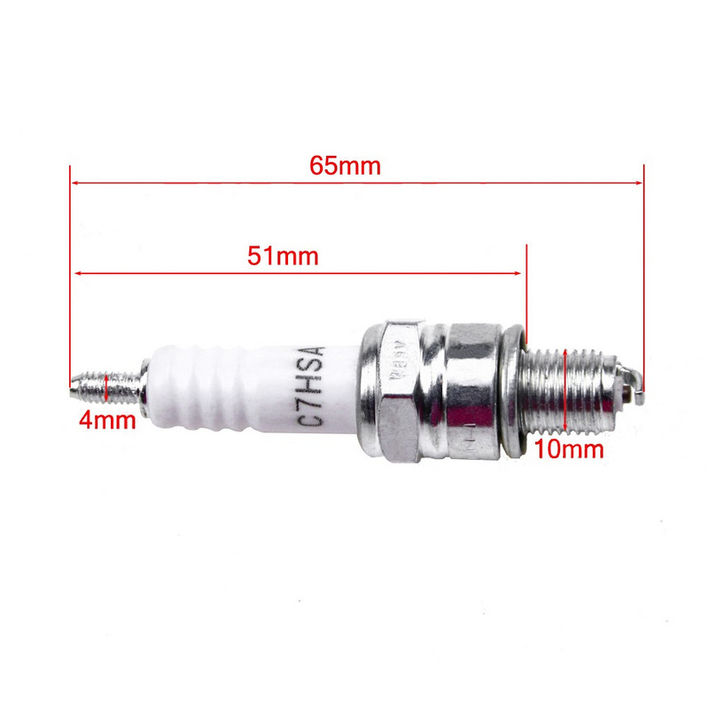 TDPRO C7HSA Запалителни свещи Нова запалителна свещ за запалване на мотоциклети за 50cc-150cc ATV Dirt Pit Bike Go Kart Мотопед, скутер Quad