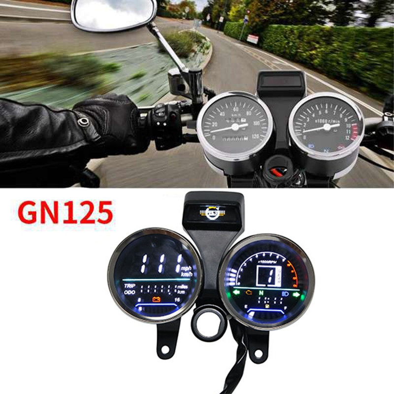 Pentru Suzuki GN 125 ansamblu contor digital vitezometru indicator kilometraj indicator instrument