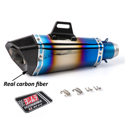 Univerzálny nasúvací výfuk na motocykel s nálepkou Yoshimura 51 mm tlmič výfuku pre Honda Yamaha Suzuki Kawasaki Benelli