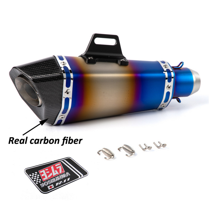 Univerzálny nasúvací výfuk na motocykel s nálepkou Yoshimura 51 mm tlmič výfuku pre Honda Yamaha Suzuki Kawasaki Benelli