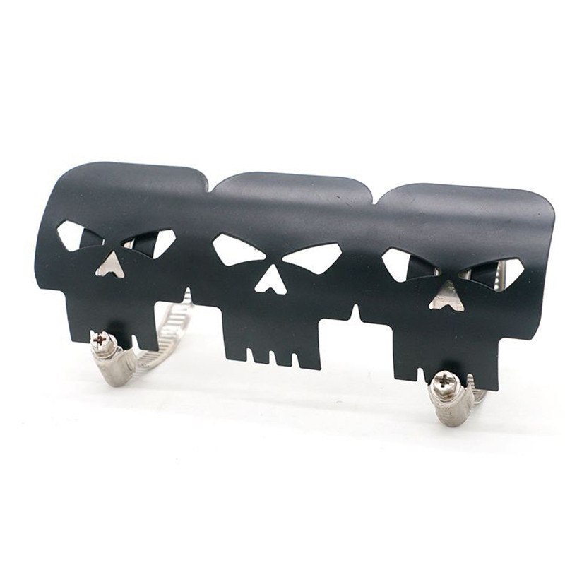 Kryt výfuku Skull Motocykel Motokrosový tlmič výfuku Tepelný štít pre Harley Husqvarna KTM EXC BMW r1200gs Yamaha