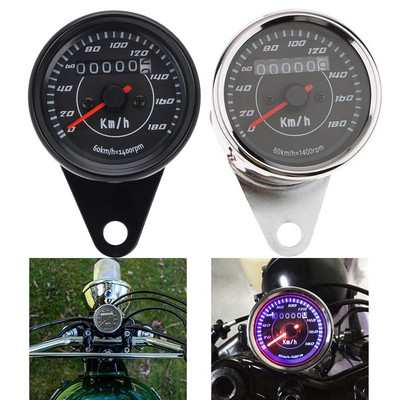 Pre motocykel Cafe Racer Univerzálny rýchlomer motocykla Dvojfarebný LED svetelný ukazovateľ kilometrov Rýchlomer Ukazovateľ míle