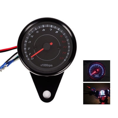 Tahometru universal pentru motociclete DC 12V Iluminare din spate cu LED Indicator digital pentru motociclete Contor turații 13000 RPM Contor electronic Vitezometru