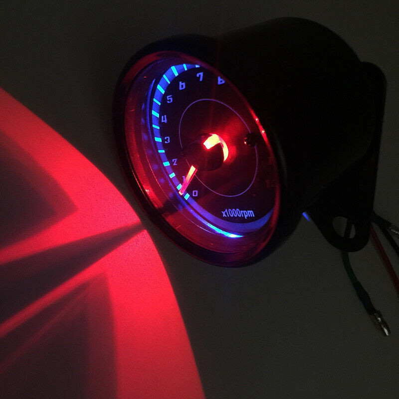 Univerzálny otáčkomer DC 12V s LED podsvietením, digitálny ukazovateľ otáčok pre motocykle, elektronický tachometer s otáčkomerom 13 000 ot./min.