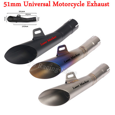 Univerzálny motocyklový výfuk, upravený tlmič výfuku, tlmič výfuku, pretekárske GP ATV motokros pre YZF-R6 R25 ER6N MT03 NC700 Z750