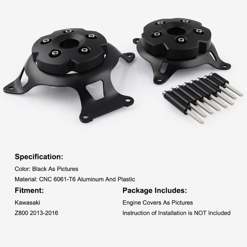Ochranný kryt motora motocykla, pretekárske puzdro pre Kawasaki Z750 Z800 2013 2017 Z 750 800 13-17, chrániče krytov motora