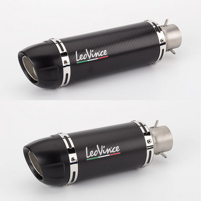 Universal Motorcycle Exhaust Modified Scooter  Exhaust Muffle Fit For Most Motorcycle ATV With Leovince Sticker