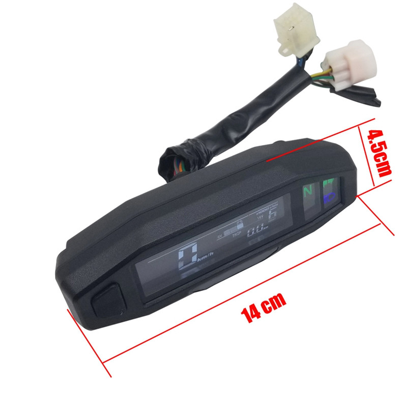 Pentru motocicletă rusă KR200 Vitezometru LCD Panou digital Odometru Tahometru Bord bord Contor 12000 RPM Universal