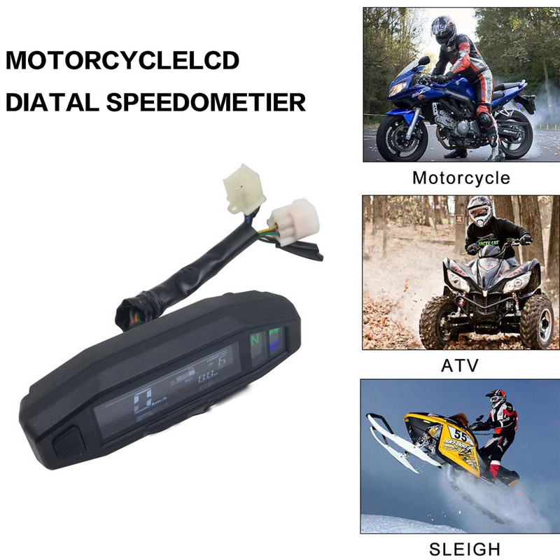 Pentru motocicletă rusă KR200 Vitezometru LCD Panou digital Odometru Tahometru Bord bord Contor 12000 RPM Universal