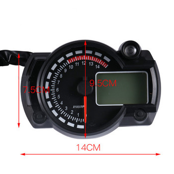 Universal KOSO LCD ψηφιακή μοτοσυκλέτα RX2N οδόμετρο όργανο ταχύμετρου ρυθμιζόμενου MAX 299KM/H 7χρωμα ταμπλό
