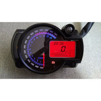 Универсален KOSO LCD цифров мотоциклет RX2N одометър скоростомер метър инструмент регулируем MAX 299KM/H 7 цвята табло