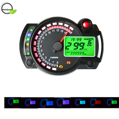 Universal KOSO LCD Digital Motocicletă RX2N Odometru Vitezometru Instrument reglabil MAX 299KM/H 7 culori Tablou de bord