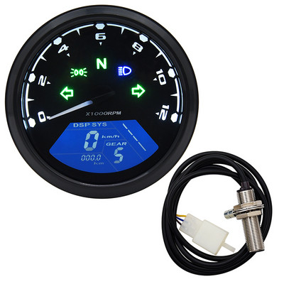 Vitezometru pentru motociclete 12000 RPM cu tahometru 1-4 cilindri Indicator digital LCD pentru set de senzori pentru motociclete