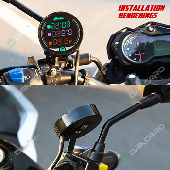 Мотоциклетен измервател на температурата на водата Волтметър Хронометър Брояч Таймер LED Многофункционален измервателен уред За аксесоари YAMAHA HONDA SUZUKI