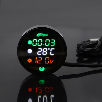 Μετρητής θερμοκρασίας νερού μοτοσικλέτας Βολτόμετρο Χρονόμετρο Χρονόμετρο LED Πολυλειτουργικός μετρητής για YAMAHA HONDA SUZUKI