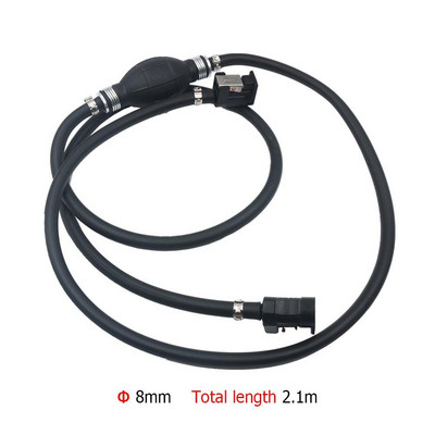 Furtun pentru linie de combustibil de 2,1 m Kit de conectori pentru rezervorul de benzină pentru motorul exterior de bord pentru motor Yamaha pentru combustibil marin Furtun de linie Desiel Tubul de ulei