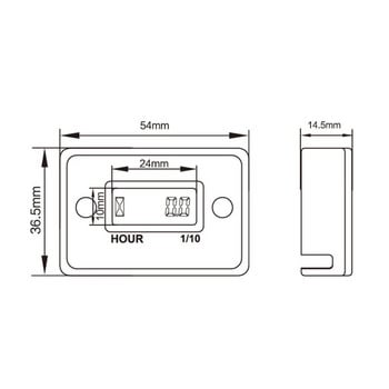 Αδιάβροχη οθόνη LCD με ψηφιακό ωρομετρητή Φορητό μετρητή ωρών κινητήρα για κινητήρες μοτοσικλετών/σκάφους Μετρητής ωρών