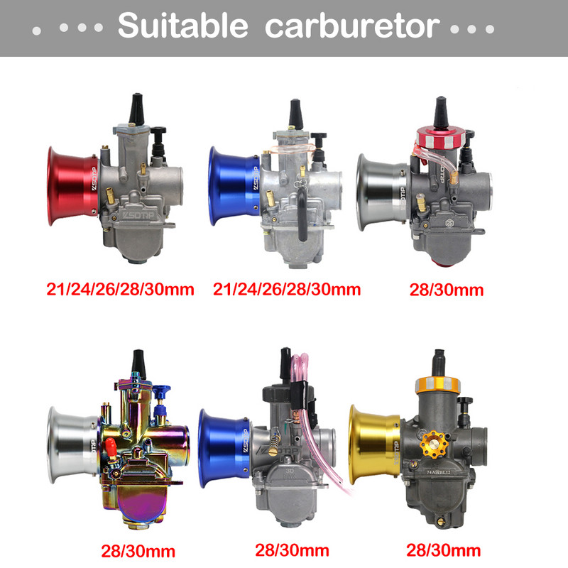 ZSDTRP 50 mm motociklo karbiuratoriaus oro filtro vėjo taurės rago taurė PWK 21 24 26 28 30 PE 28 30 karbiuratoriui