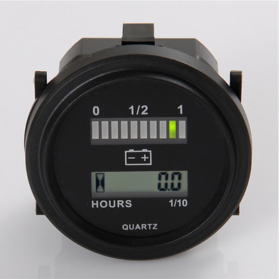 Okrúhly LCD počítadlo hodín s LED indikátorom batérie 12V 24V 36V 48V 72V pre zametač golfových a automobilových traktorov