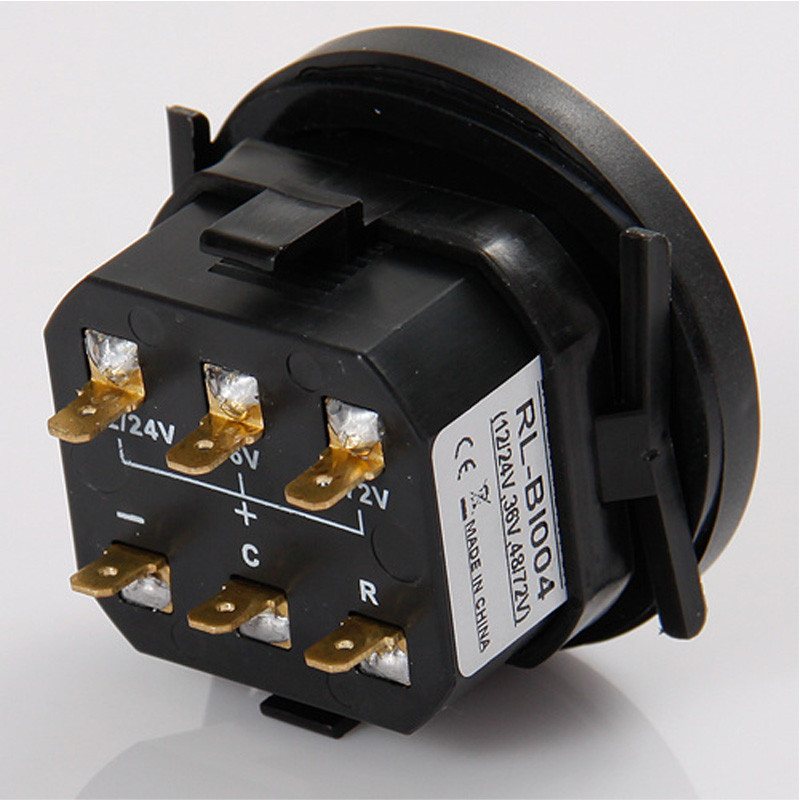 Kerek LCD óramérő LED-es akkumulátorjelzővel, 12V 24V 36V 48V 72V golfautó traktorseprőhöz