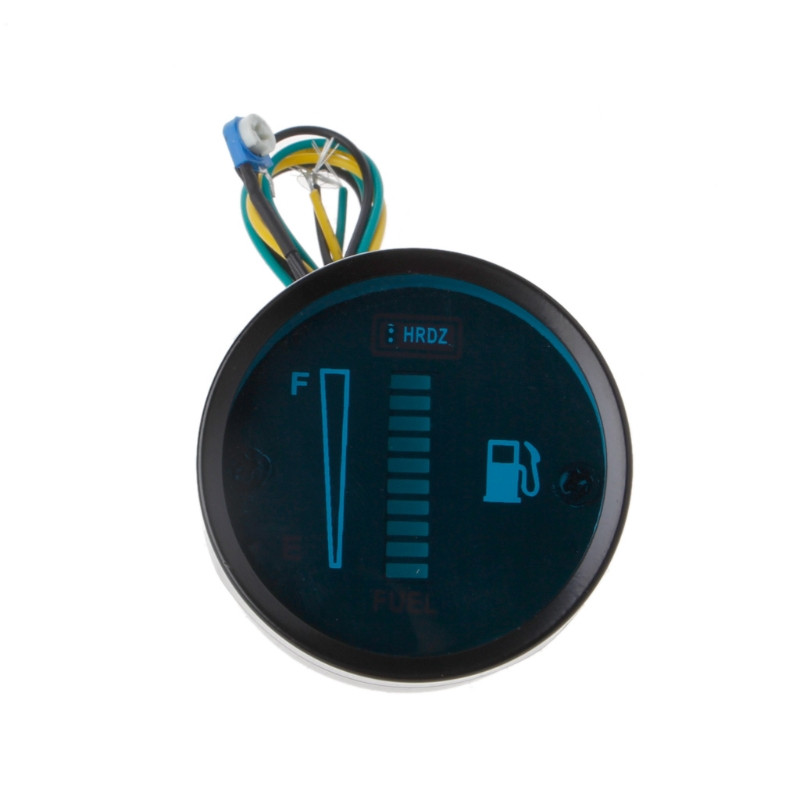 2" 52 mm univerzálny ukazovateľ hladiny paliva do auta a motocykla s 8 LED svetelnými indikátormi, 12V kukla