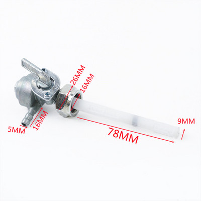 Kelių tipų motociklų degalų įjungimo/išjungimo vožtuvo jungiklis „Petcock“ alyvos bako žarnos čiaupas, skirtas motoroleriui, motociklui, motociklui, keturračiui MINI MOTOR