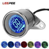 LEEPEE LED Motorkerékpár digitális sebességmérő Univerzális robogó ATV mérő Üzemanyagmérő LCD fordulatszámmérő kijelző Retro LCD kilométeróra