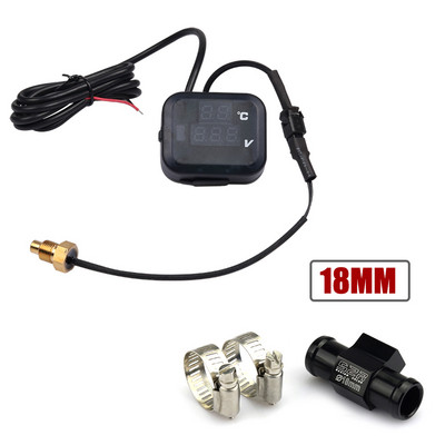 Universal pentru KOSO NMAX PCX Motocicletă Temperatura apei Voltmetru Indicator Tensiune Afișaj digital Încărcător USB Termometru