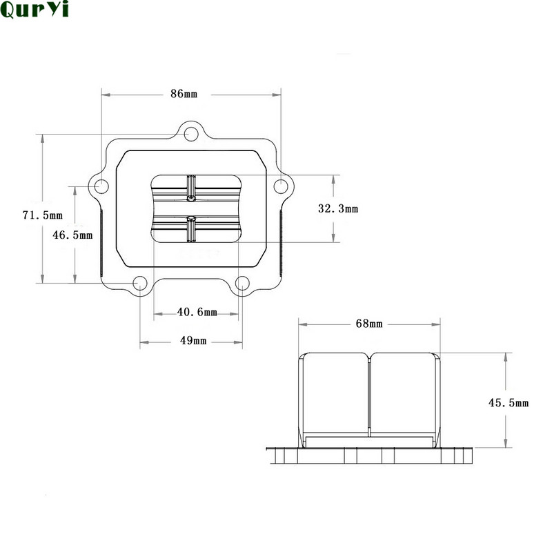 1 db Motorkerékpár Reed szelep YAMAHA YZ 250 250X YZ250 YZ250X 1997-2019 Motor alkatrészek Reed szelep rendszerhez VForce3 V307A