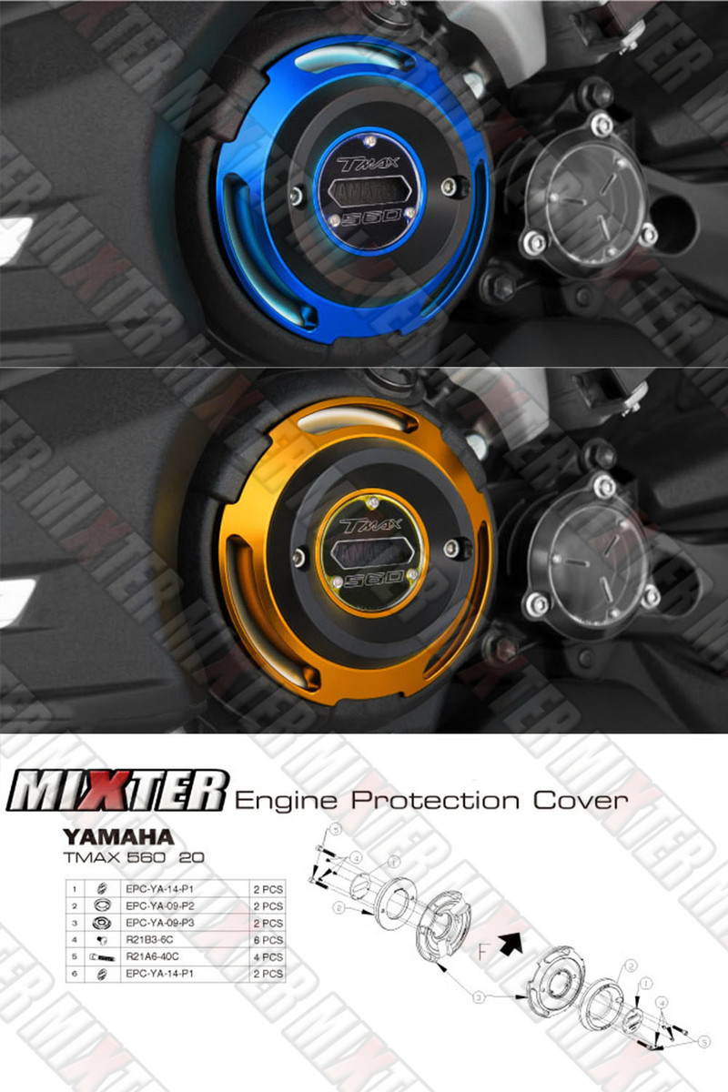 Προστατευτικό κάλυμμα πλευρικής προστασίας κινητήρα Διακοσμητικό προστατευτικό ολίσθησης για πτώση για T-max 560 T-MAX560 2020 Tmax560 TMAX 560 2021