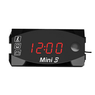 6V-30V motocyklové elektronické hodiny teplomer voltmeter tri v jednom IP67 vodotesné prachotesné LED hodinky s veľkou obrazovkou