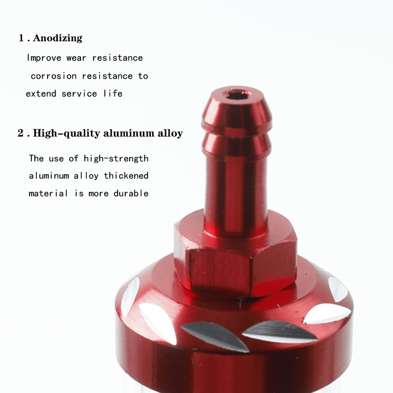 Motorkerékpár benzinolaj-alumínium szűrő 8mm/0,31"