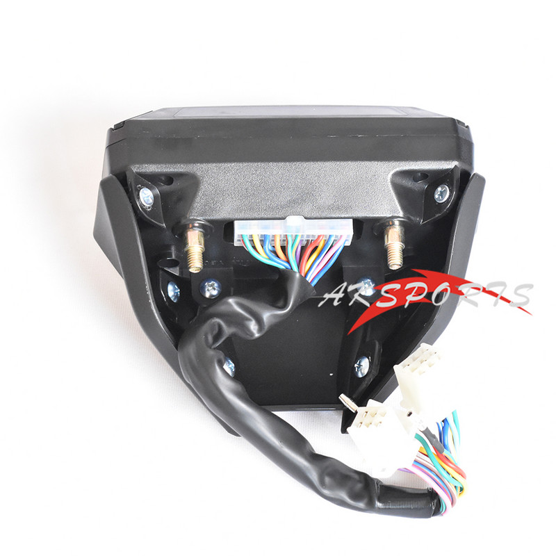 Nový štýlový univerzálny motocyklový LED LCD rýchlomer s digitálnym podsvietením, vodotesný počítadlo kilometrov, tachometer pre 1, 2, 4 valce YG150-23