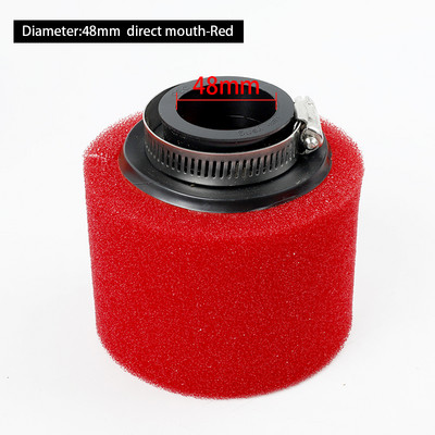 Juodos raudonos putplasčio oro filtras 35mm 38mm 42mm 45mm 48mm kempinės valiklis mopedo motorolerio visureigio motociklui