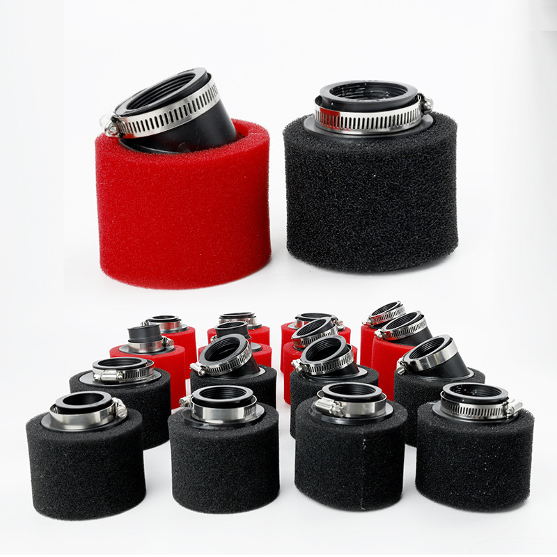 Juodos raudonos putplasčio oro filtras 35mm 38mm 42mm 45mm 48mm kempinės valiklis mopedo motorolerio visureigio motociklui