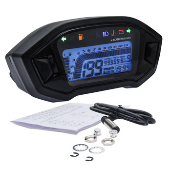 Universal Motorcycle LCD Digital 13000rpm Ταχύμετρο οπίσθιου φωτισμού Μηχανοκίνητο όχημα για 2-4 κυλίνδρους Μετρητής χιλιομετρητής 7 χρωμάτων Προσαρμογή