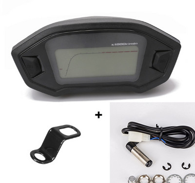 Universaalne mootorratta LCD digitaalne 13000 p/min spidomeetri taustvalgustusega mootorsõiduk 2-4 silindrile, läbisõidumõõdik 7 värvi reguleerimine