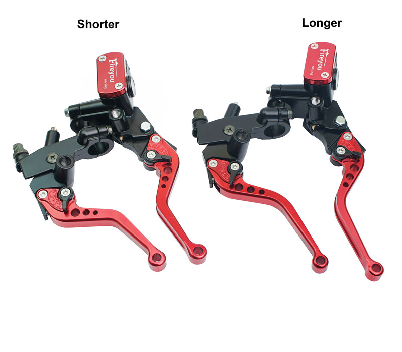 Fireyouracing būgninių stabdžių troso sankabos linija pagrindinio cilindro stabdžių svirties rinkinys Universalus Raudona Žalia Mėlyna Yamaha Suzuki 22mm