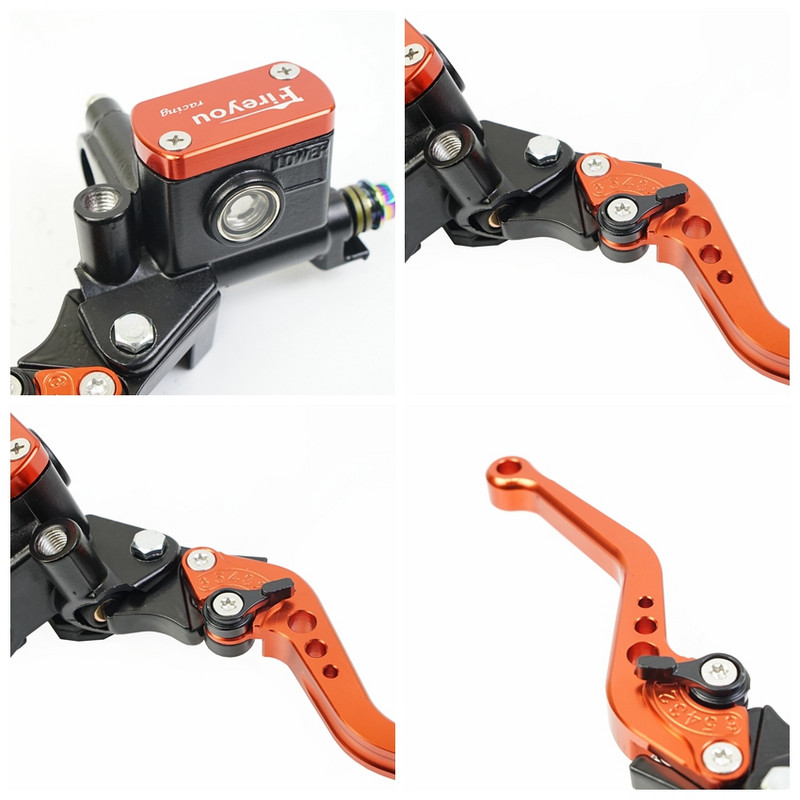 Fireyouracing būgninių stabdžių troso sankabos linija pagrindinio cilindro stabdžių svirties rinkinys Universalus Raudona Žalia Mėlyna Yamaha Suzuki 22mm