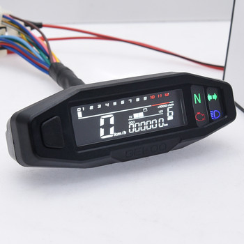 Το νεότερο Universal Moto RPM Ταχόμετρο Ταχύμετρο Ταχόμετρο Ψηφιακό Σετ αισθητήρα οργάνων χιλιομετρητή για μοτοσικλέτα